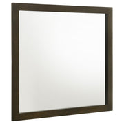 Wilkes Transitional Rectangular Wood-Framed Dresser Mirror Dark Cocoa