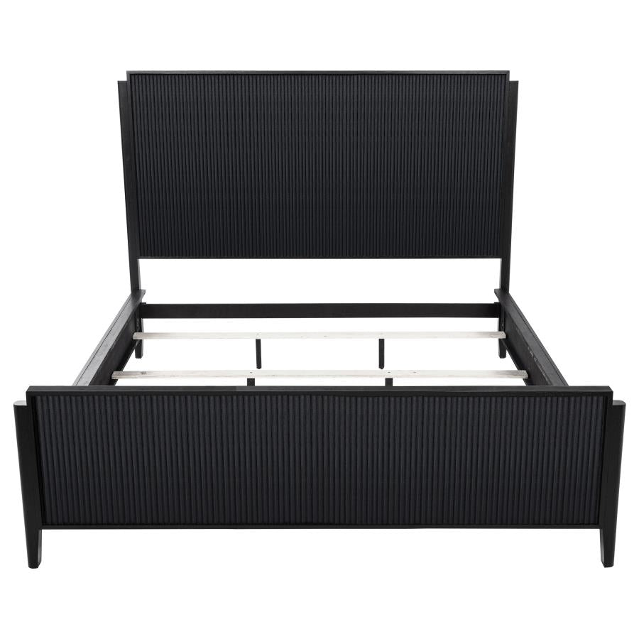 Brookmead Wood California King Panel Bed Black
