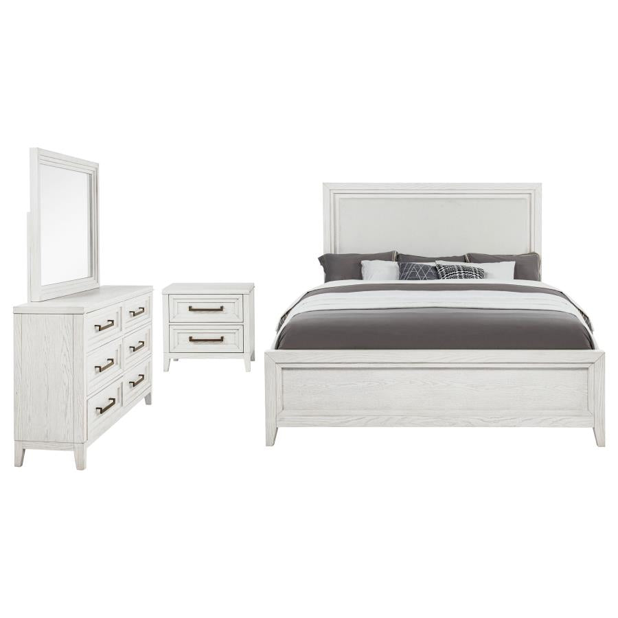 Marielle 4-piece Cal King Bedroom Set Distressed White