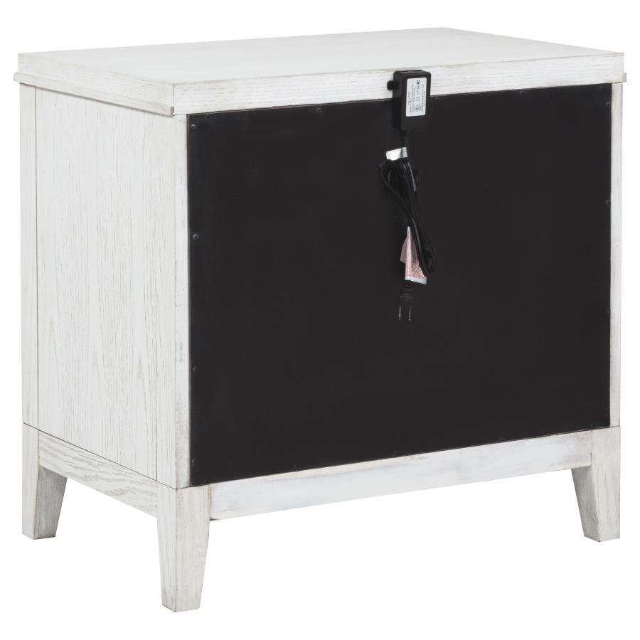 Marielle 4-piece Cal King Bedroom Set Distressed White
