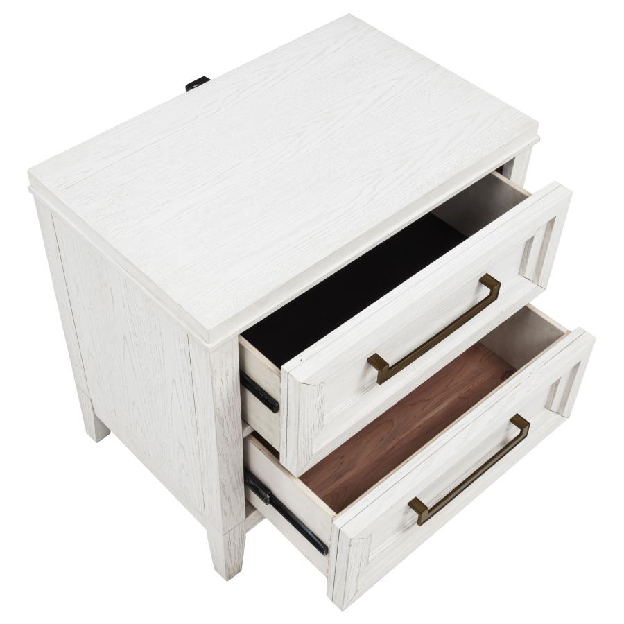 Marielle 4-piece Cal King Bedroom Set Distressed White