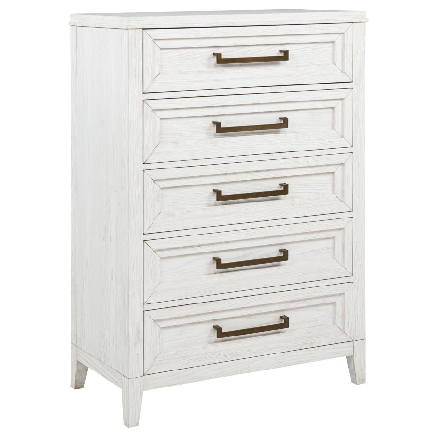 Marielle 5-piece Cal King Bedroom Set Distressed White