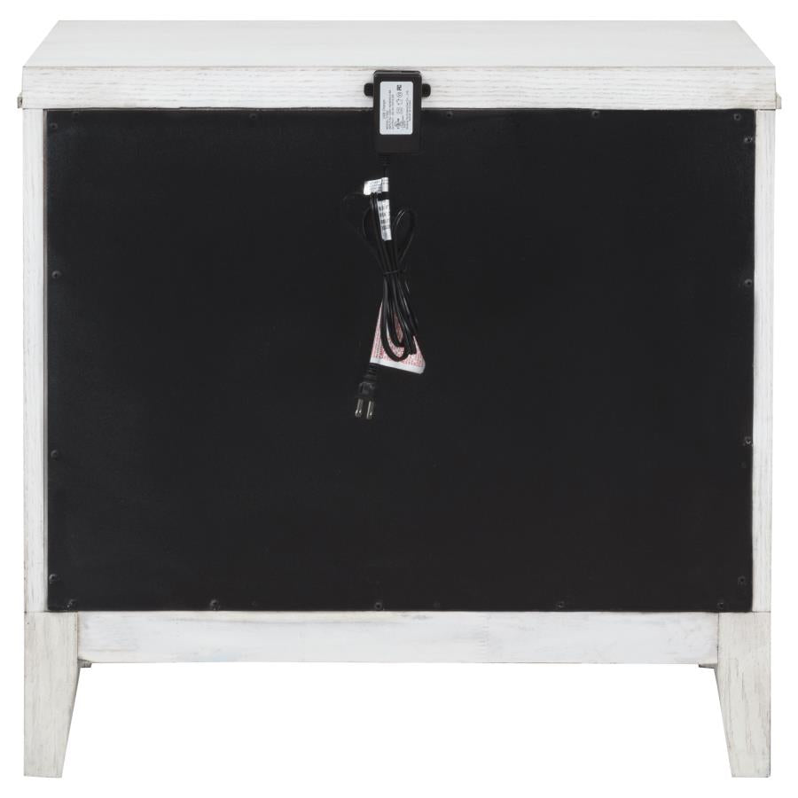 Marielle 2-drawer Nightstand Bedside Table Distressed White