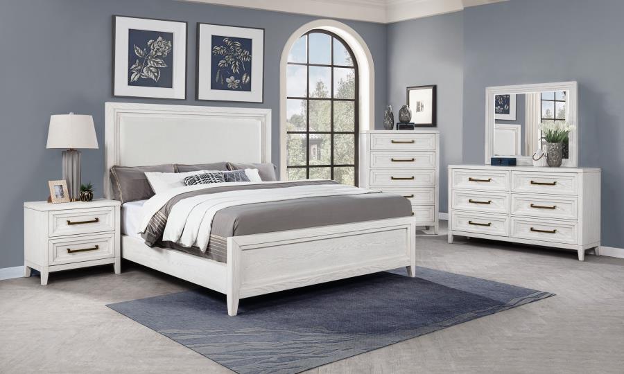 Marielle 2-drawer Nightstand Bedside Table Distressed White