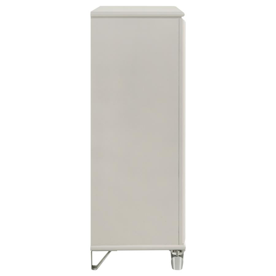 Olivia 5-drawer Bedroom Chest of Drawers Pearl White