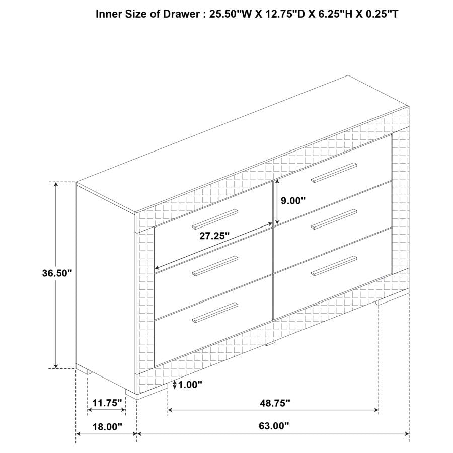 Ives 4-piece Queen Bedroom Set Grey High Gloss