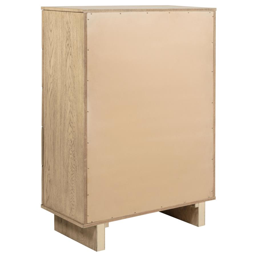 Kailani 5-piece Eastern King Bedroom Set Beige Oak