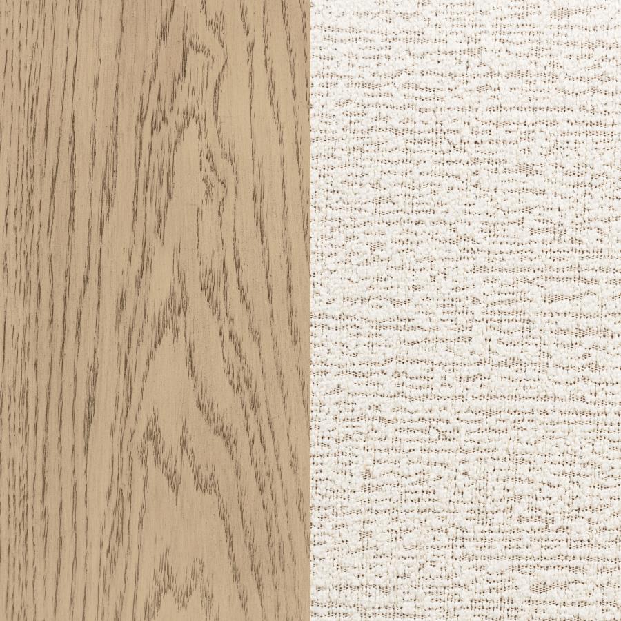 Kailani 52-inch Eastern King Wingback Bed Beige Oak