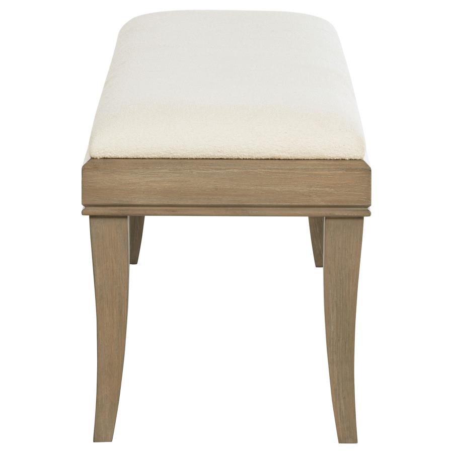 Revello Upholstered Bedroom Bed End Bench Washed Mango