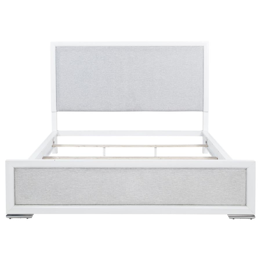 Gracemont 57-inch California King Panel Bed Grey and White