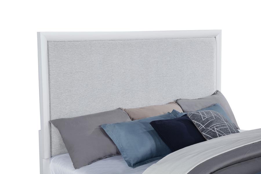 Gracemont 57-inch California King Panel Bed Grey and White