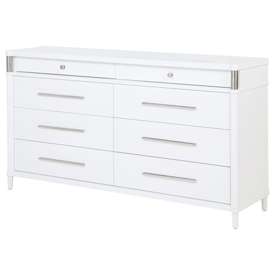 white 8 drawer dresser Gracemont 8-drawer Bedroom Dresser Cabinet White – SpeedyFurniture.com