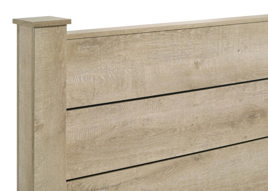 Oakglen 4-piece Eastern King Bedroom Set Weathered Oak