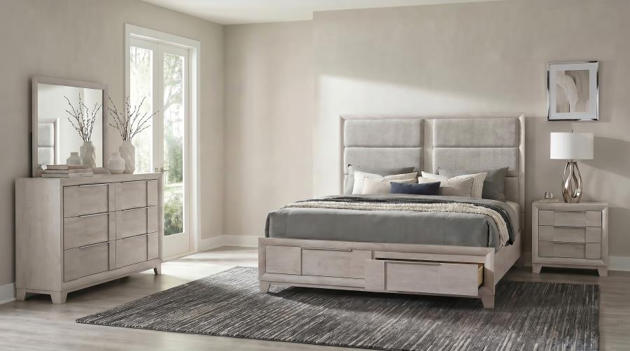 Farre 4-piece Eastern King Bedroom Set Washed Grey