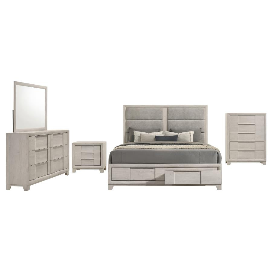 Farre 5-piece Queen Bedroom Set Washed Grey