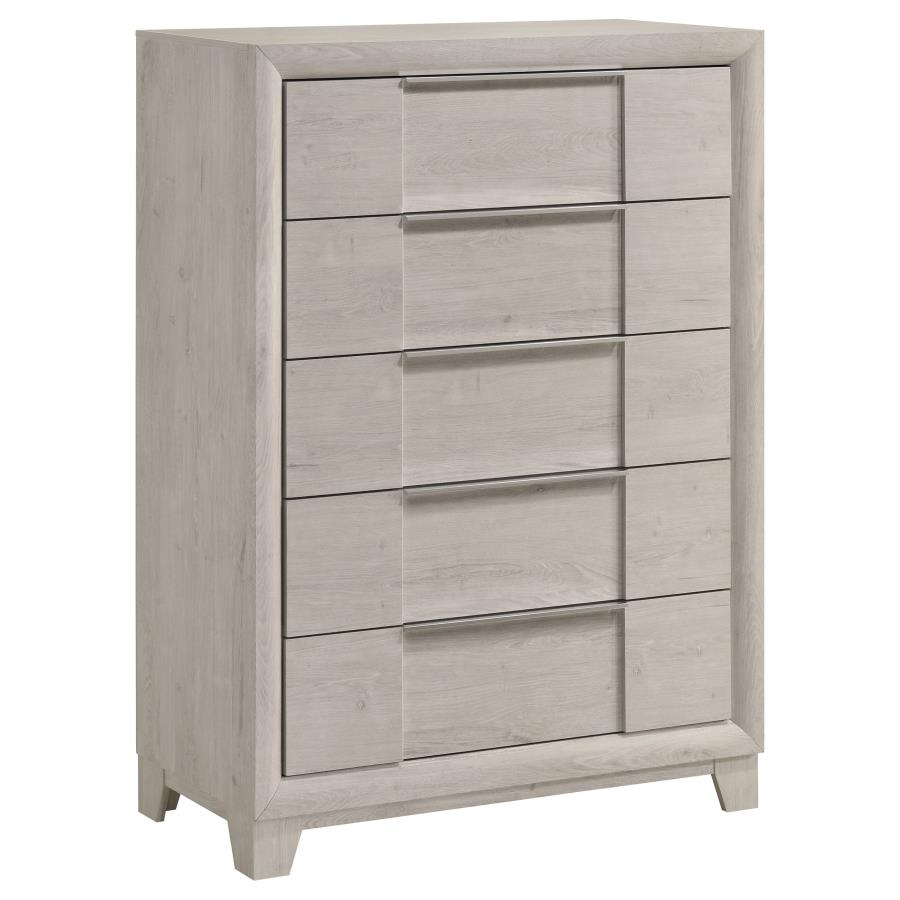 Farre 5-piece Queen Storage Bedroom Set Washed Grey