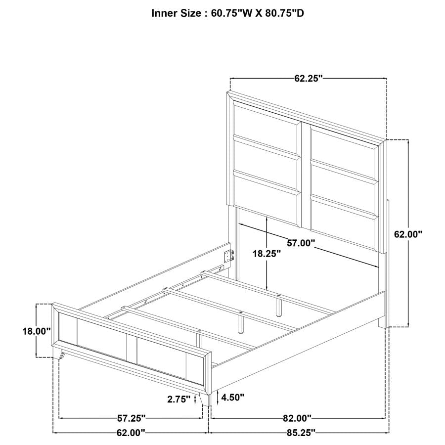 Farre 5-piece Queen Bedroom Set Washed Grey