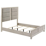 Farre Queen Upholstered Panel Bed Washed Grey