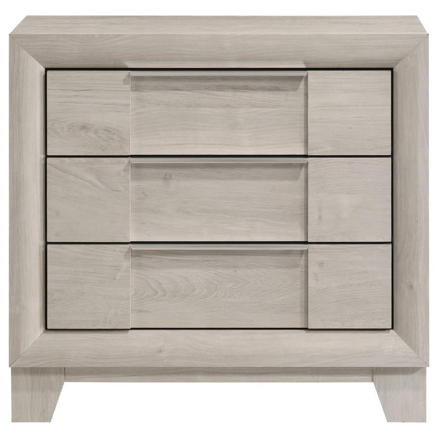 Farre 2-drawer Nightstand Bedside Table Washed Grey