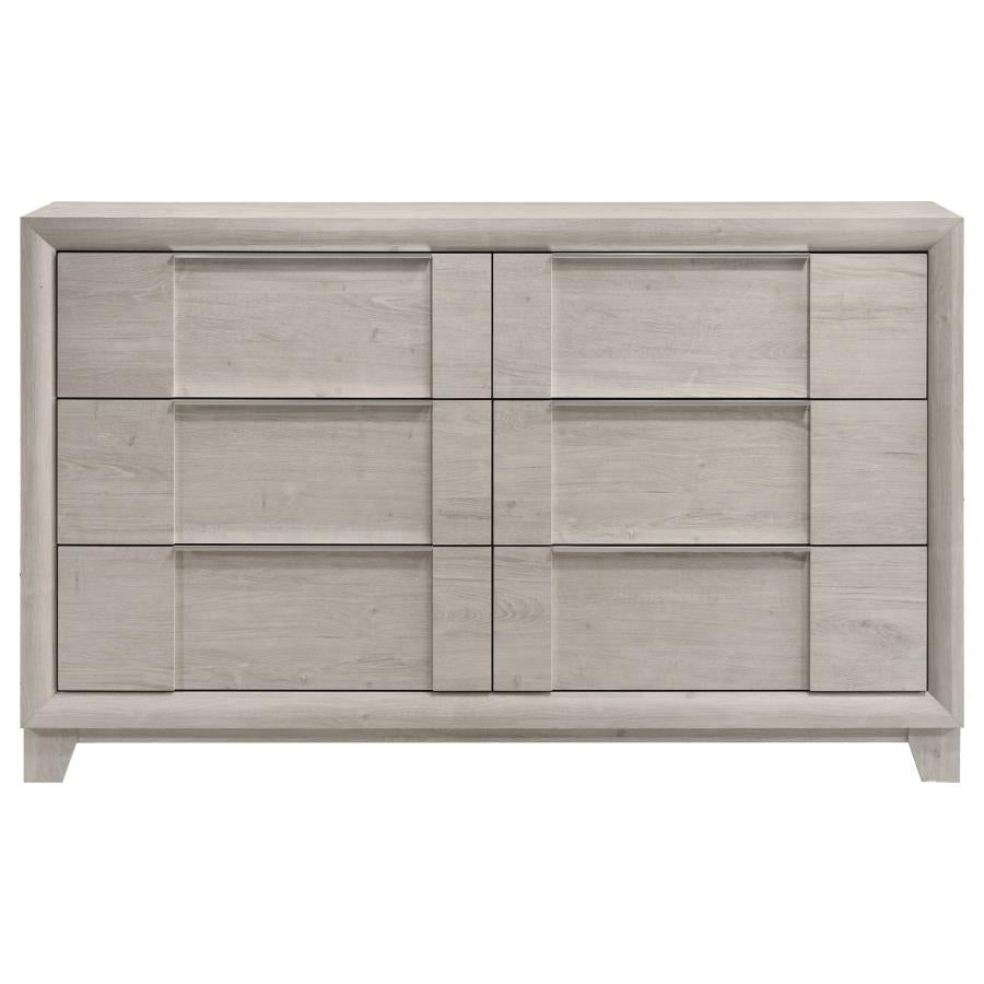 Farre 6-drawer Dresser Washed Grey