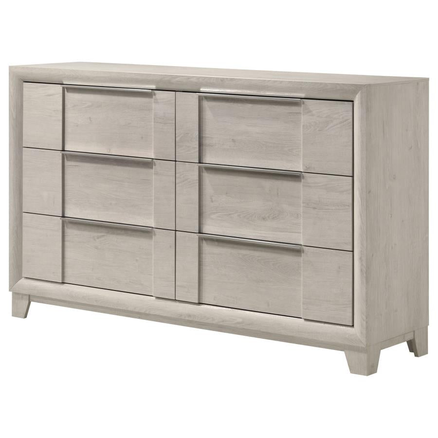 Farre 6-drawer Dresser Washed Grey
