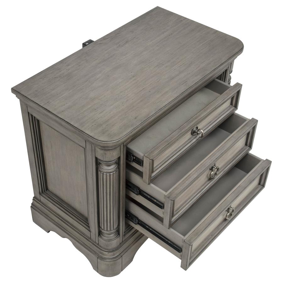 Cresswell 4-piece California King Storage Bedroom Set Weathered Taupe