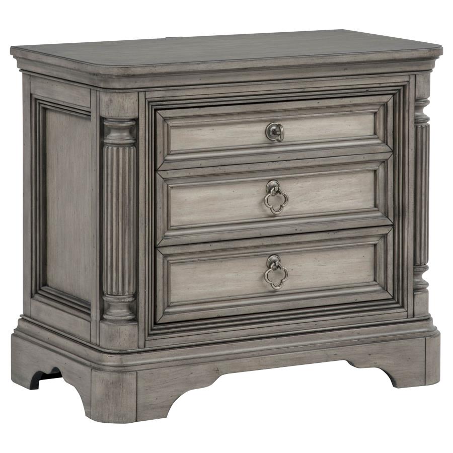 Cresswell 5-piece California King Storage Bedroom Set Weathered Taupe