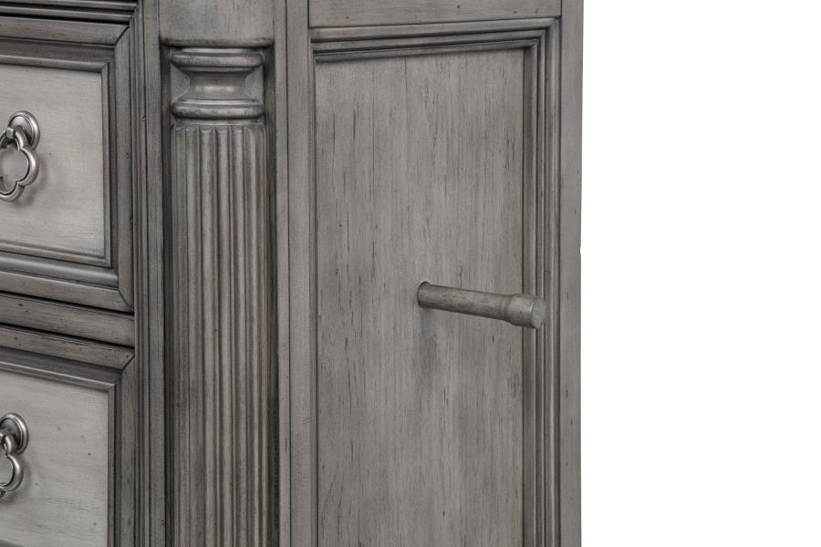 Cresswell 5-piece California King Storage Bedroom Set Weathered Taupe