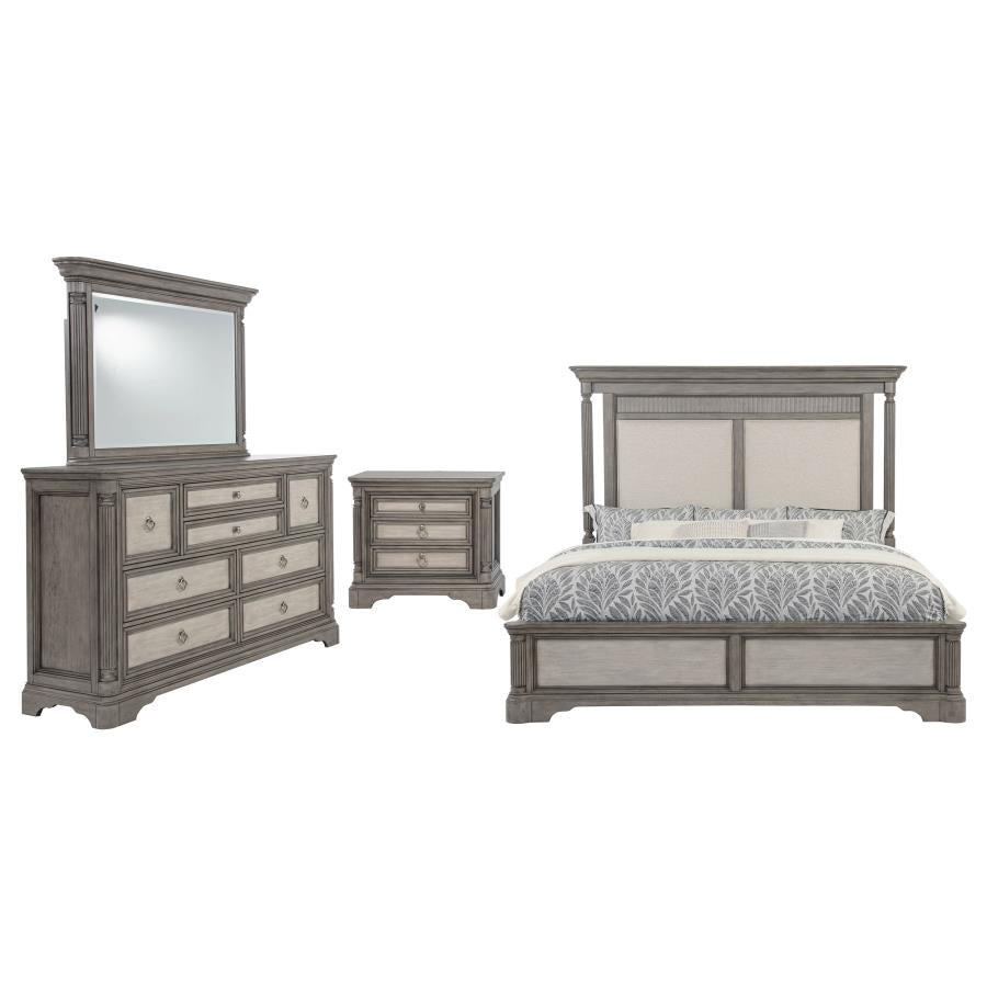 Cresswell 4-piece California King Bedroom Set Weathered Taupe