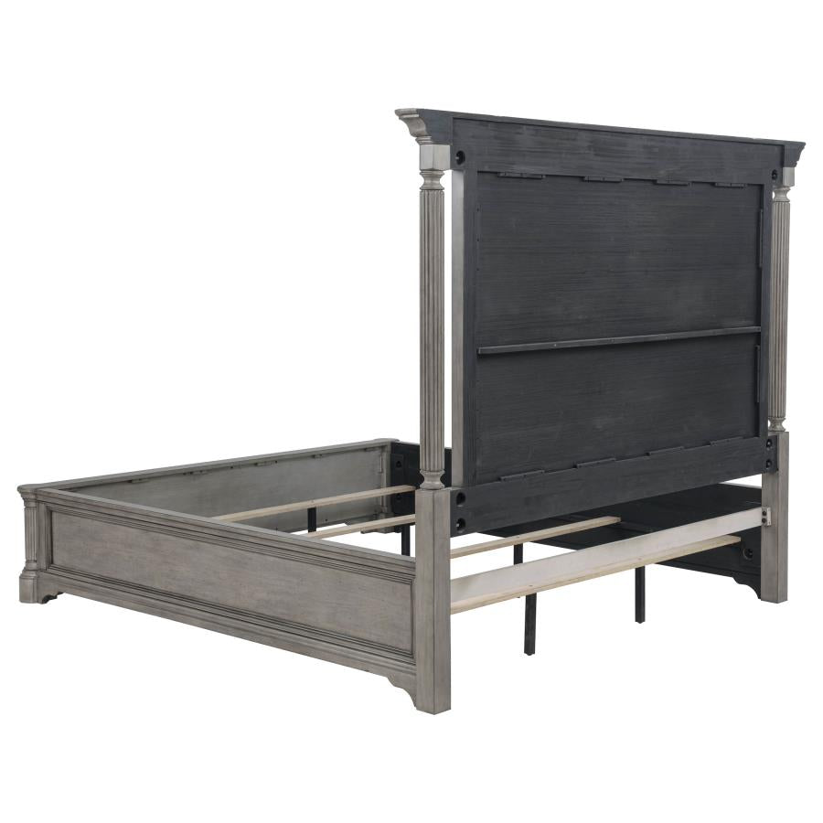 Cresswell California King Upholstered Panel Bed Weathered Taupe