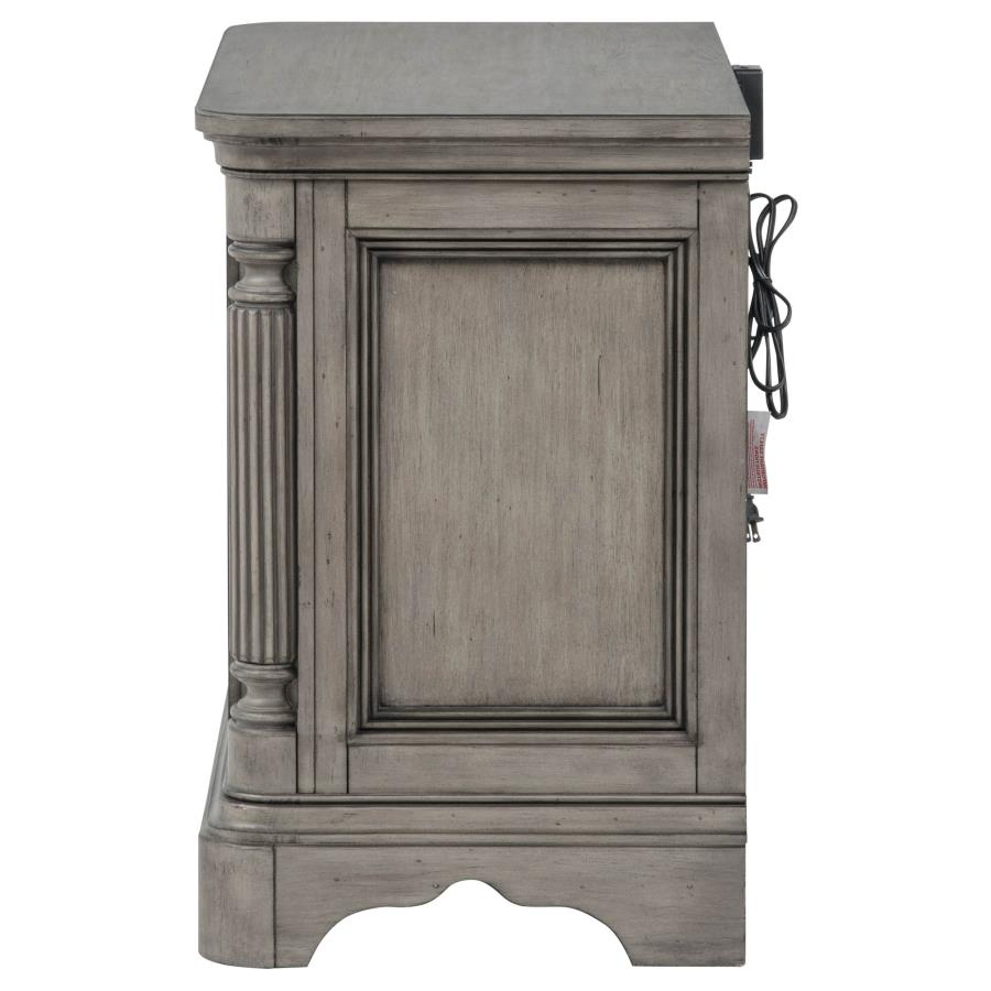Cresswell 3-drawer Nightstand Bedside Table Weathered Taupe