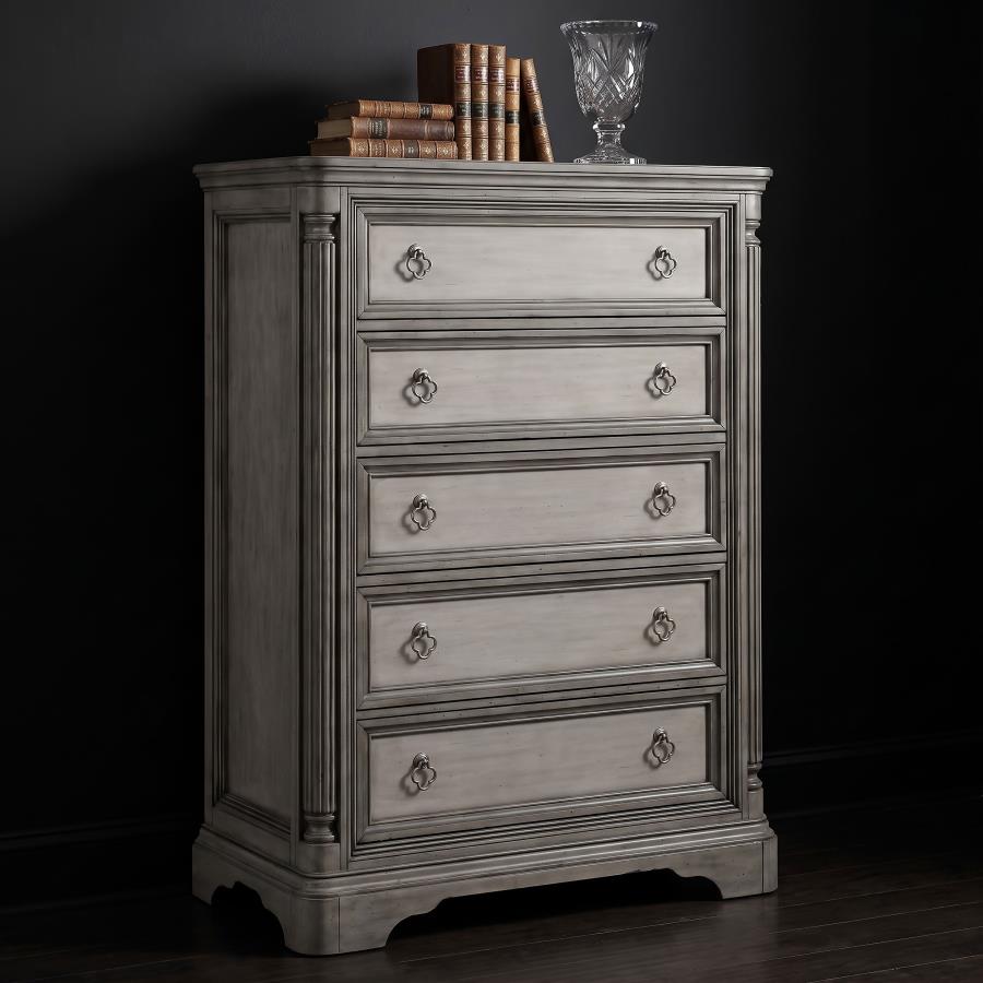 Cresswell 5-drawer Chest of Drawers Weathered Taupe