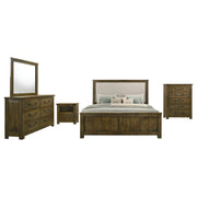 Doherty 5-piece Eastern King Bedroom Set Rustic Brown