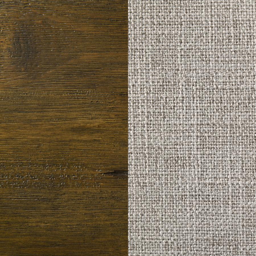 Doherty California King Linen Panel Bed Rustic Brown