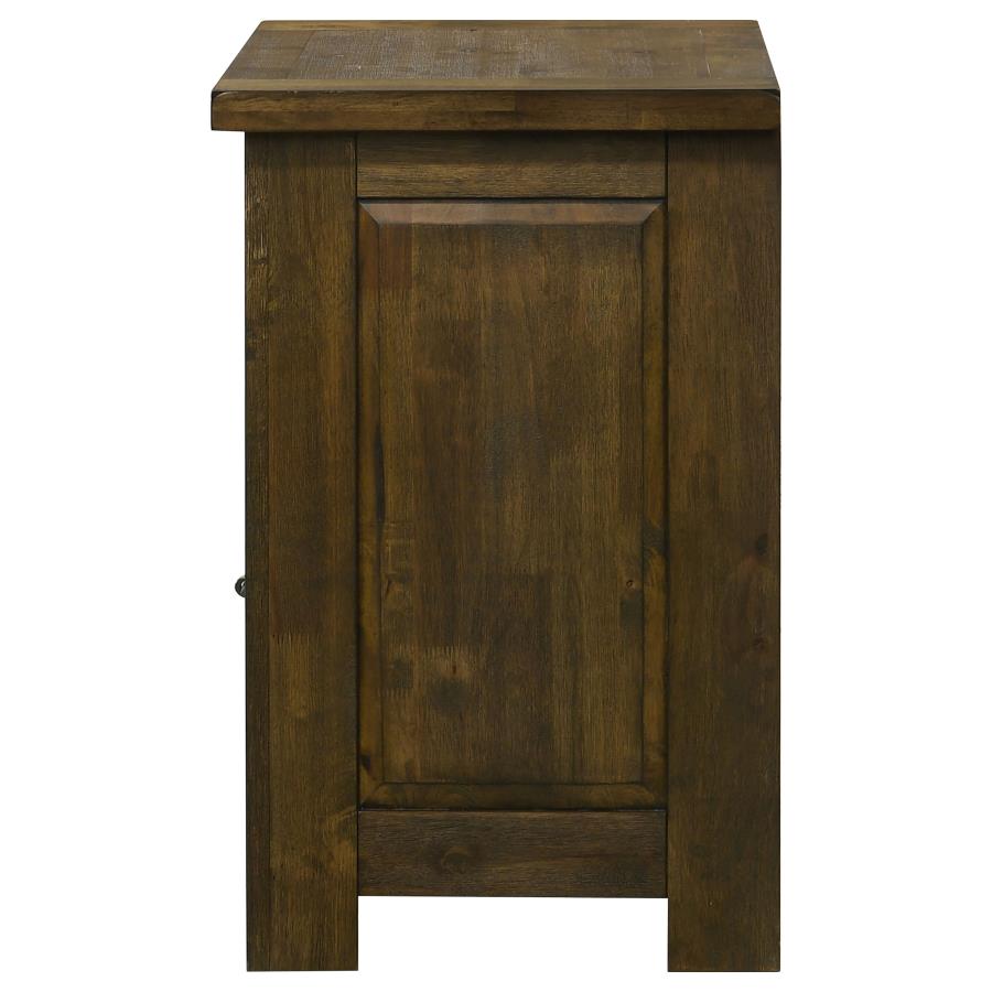 Doherty 1-drawer Nightstand Bedside Table Rustic Brown