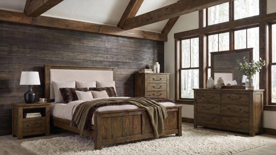 Doherty 5-drawer Chest of Drawers Rustic Brown