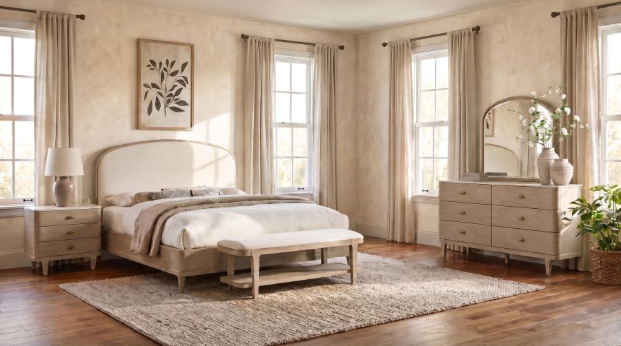 Lucaire 4-piece Queen Bedroom Set Sandstone