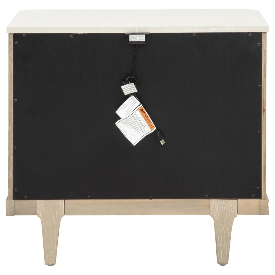 Lucaire 3-drawer Nightstand Bedside Table Sandstone