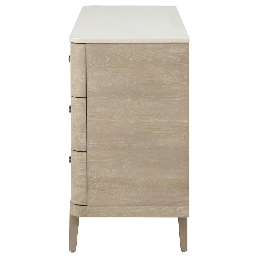 Lucaire 6-drawer Dresser Cabinet Sandstone