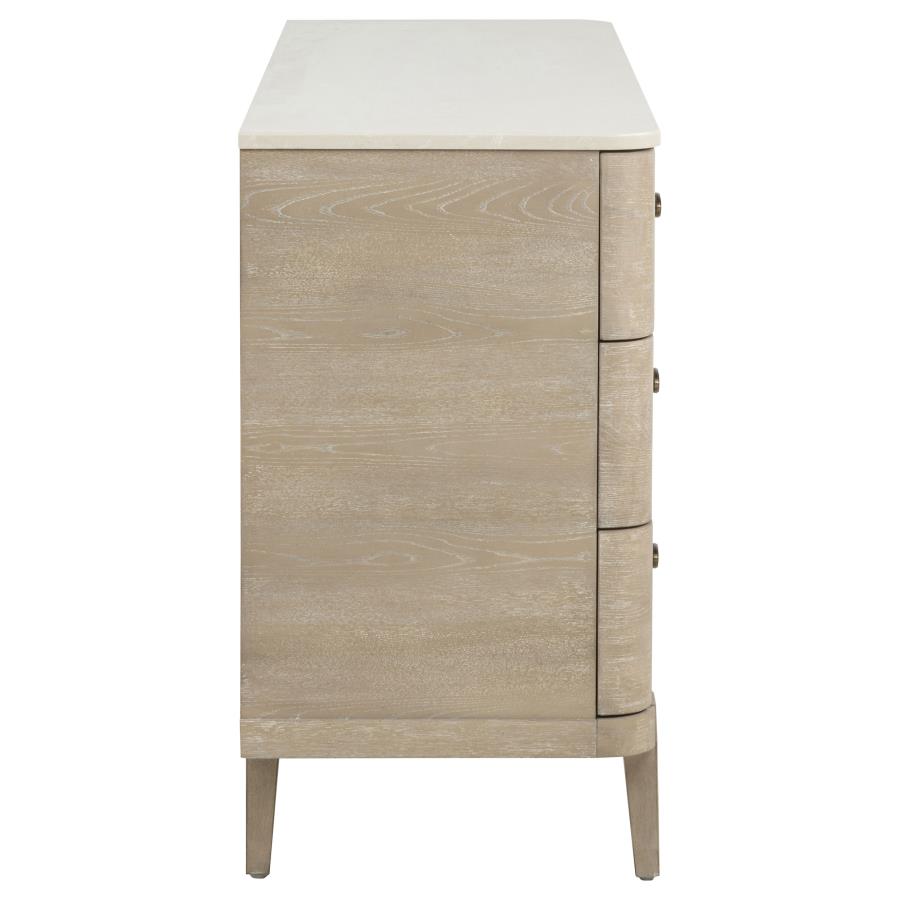 Lucaire 6-drawer Dresser Cabinet Sandstone
