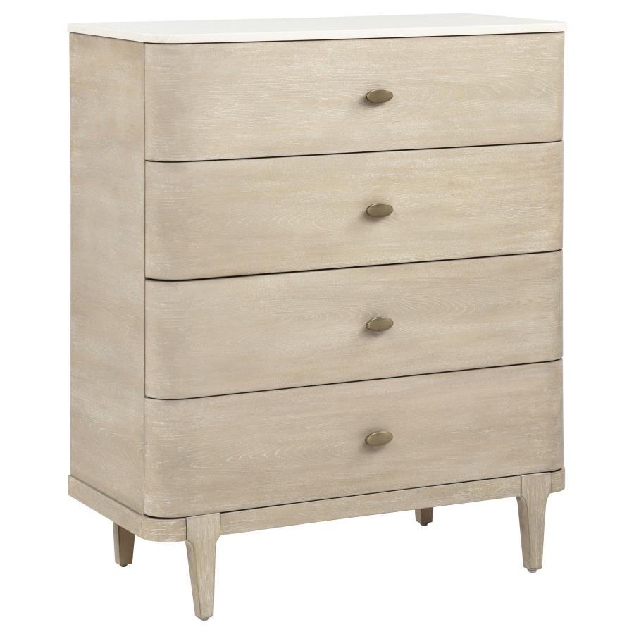 Lucaire 4-drawer Chest of Drawers Sandstone
