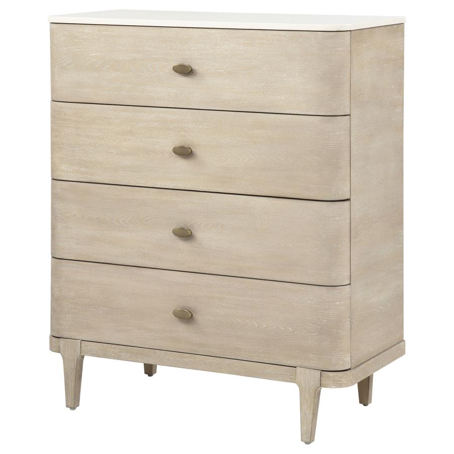 Lucaire 4-drawer Chest of Drawers Sandstone