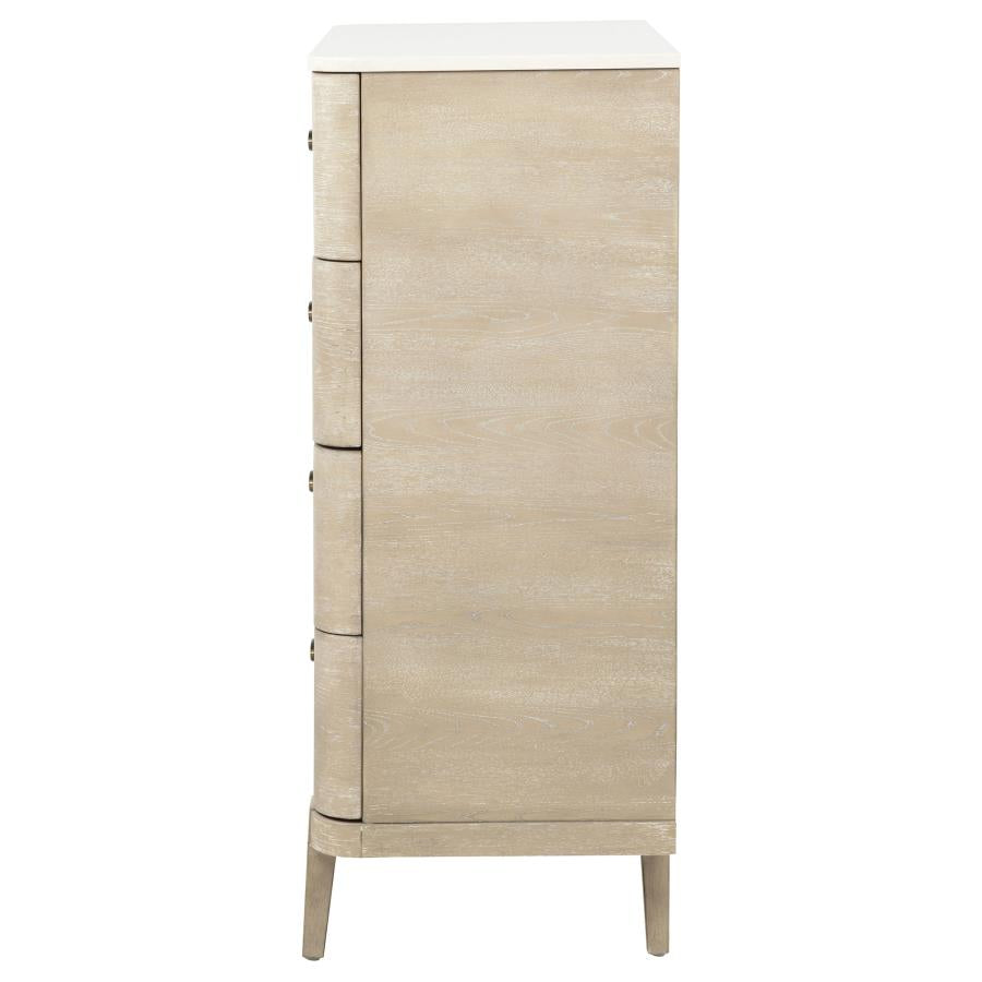 Lucaire 4-drawer Chest of Drawers Sandstone