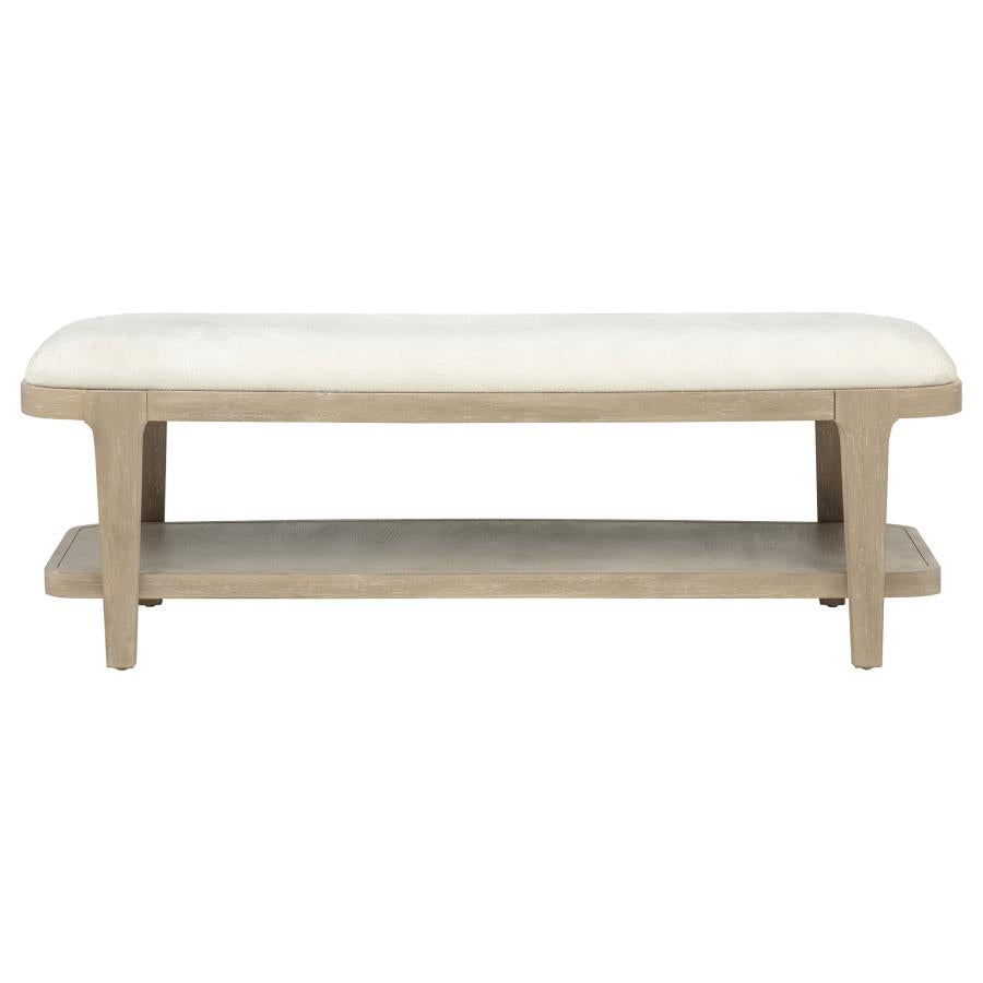 Lucaire Upholstered Bedroom Bench Sandstone