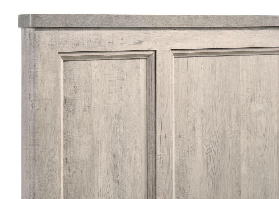 Nevado Farmhouse Eastern King Panel Bed Grey and Weathered Taupe