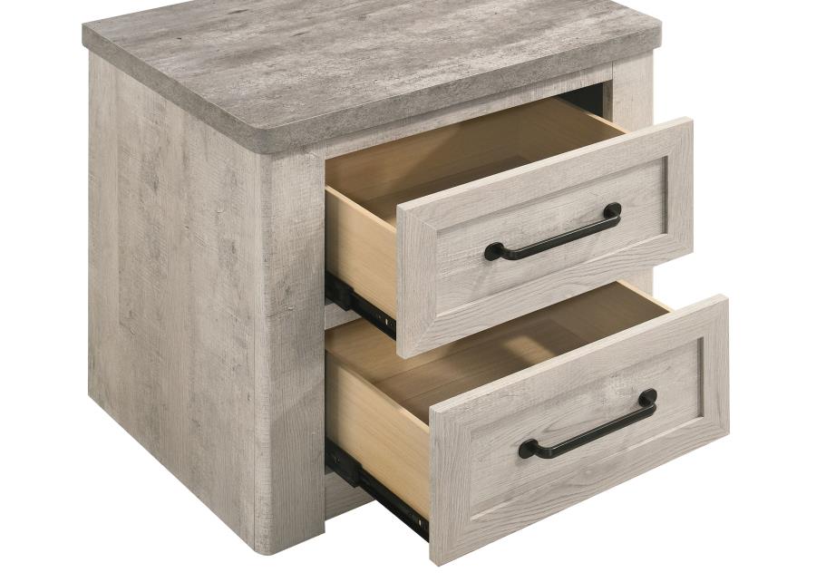 Nevado 4-Piece Queen Panel Bedroom Set Grey and Weathered Taupe