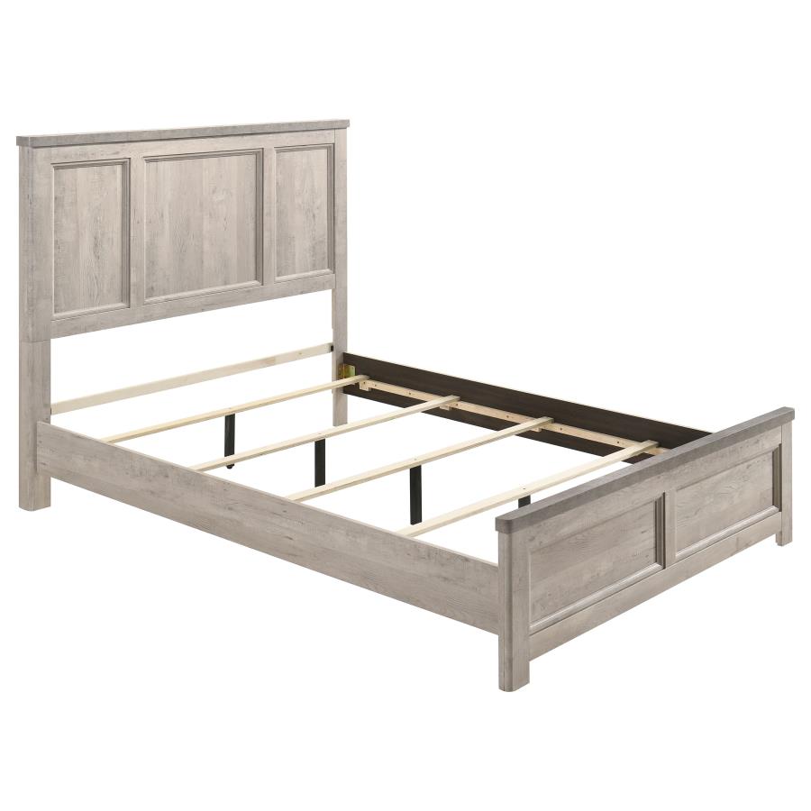 Nevado 5-Piece Queen Panel Bedroom Set Grey and Weathered Taupe