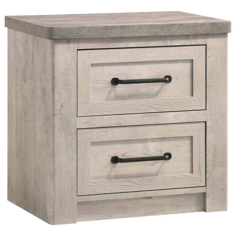 Nevado 5-Piece Queen Panel Bedroom Set Grey and Weathered Taupe