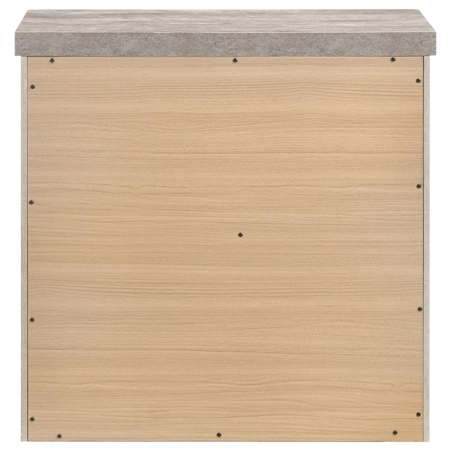 Nevado Farmhouse 2-Drawer Nightstand Grey and Weathered Taupe