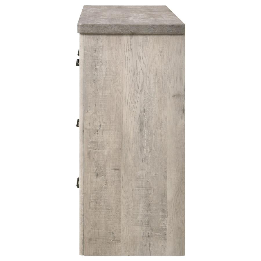 Nevado Farmhouse 7-Drawer Dresser Grey and Weathered Taupe